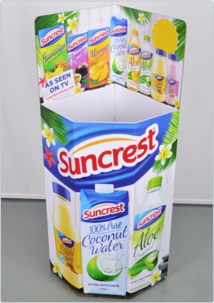 Juice drink dump bins
